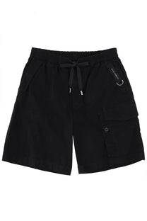 Black dolce &amp; gabbana men’s drawstring cargo shorts with multiple pockets and a comfortable waistband