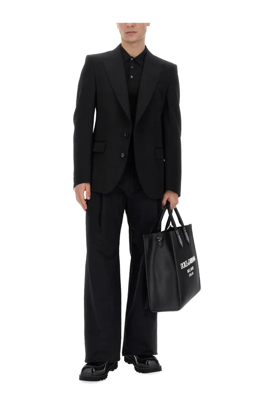 Dolce &amp; Gabbana Men's Large Shopping Bag Black, view 3
