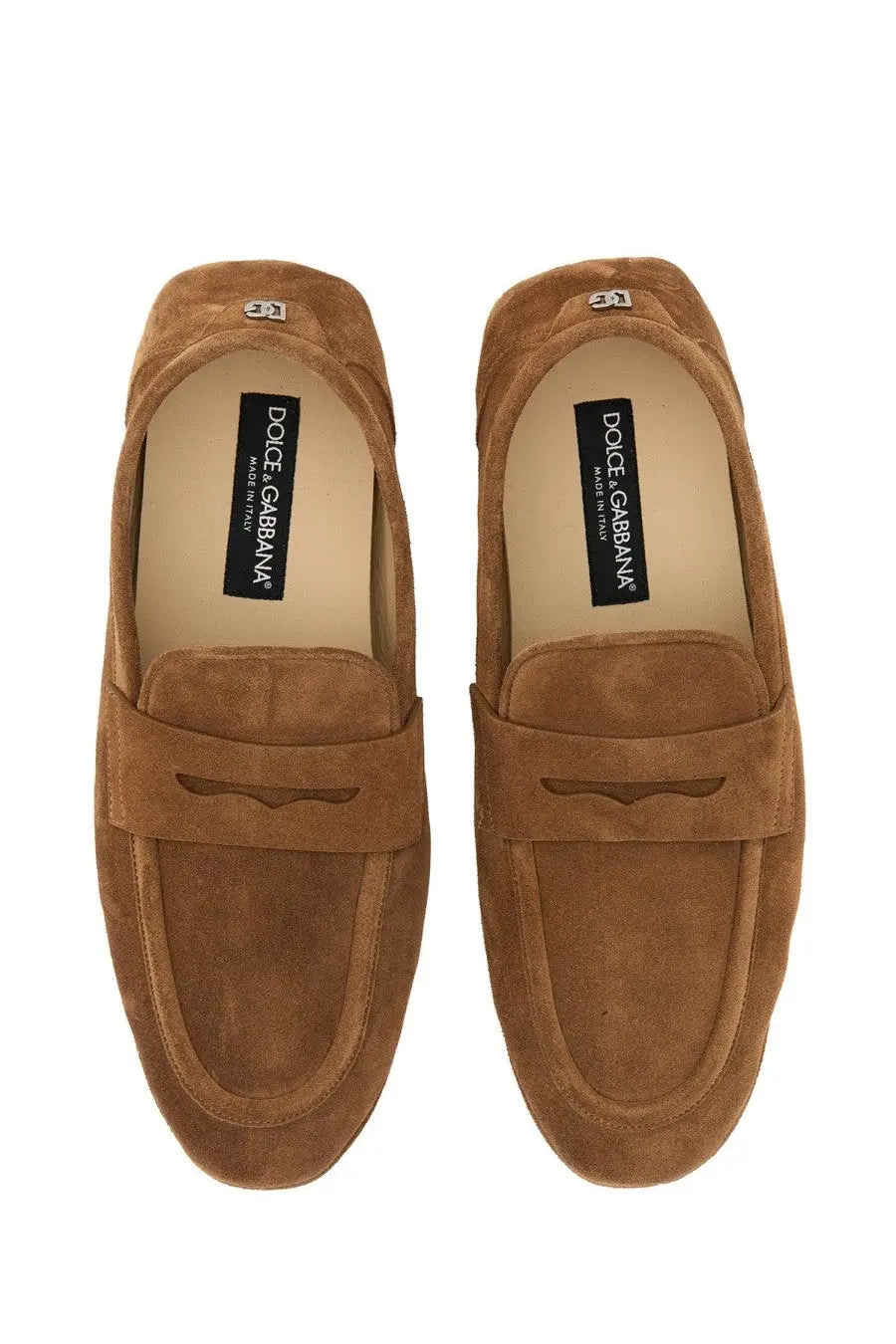Dolce &amp; Gabbana Men's Leather Drivers Beige, view 5