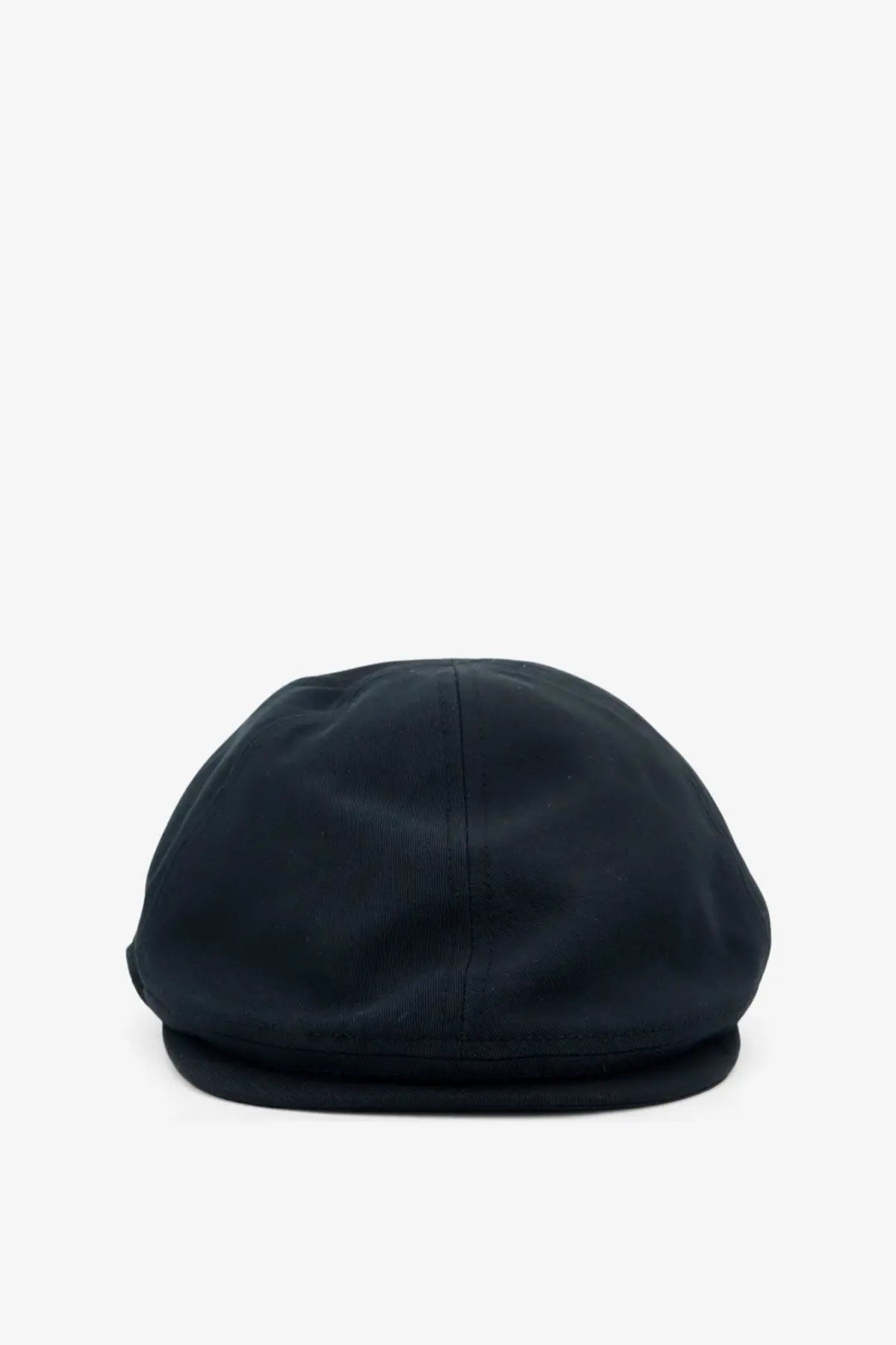 Dolce &amp; Gabbana men’s black linen and cotton flat cap with structured six-panel design and slightly curved brim
