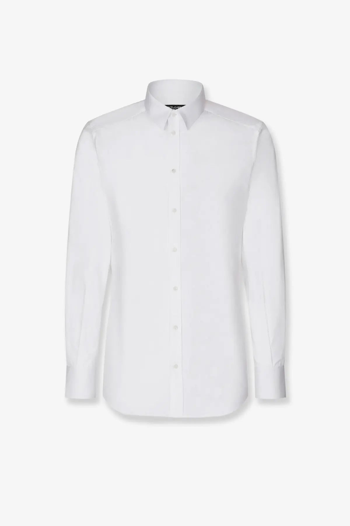 A crisp white dolce gabbana men’s martini cotton shirt with a classic button-down collar and long sleeves