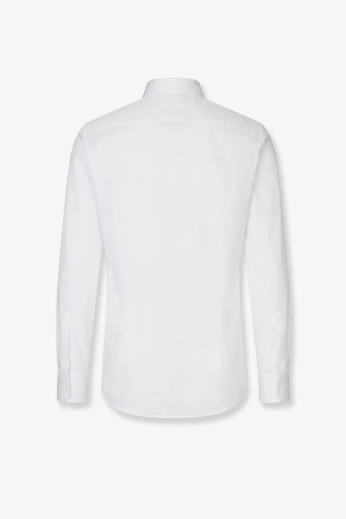 Dolce &amp; Gabbana men’s white long-sleeved martini cotton shirt with classic collar and tailored fit