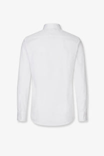 Dolce &amp; Gabbana men’s white long-sleeved martini cotton shirt with classic collar and tailored fit