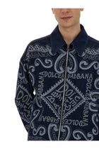 Dolce &amp; Gabbana Men's Navy Print Cardigan Blue, view 4