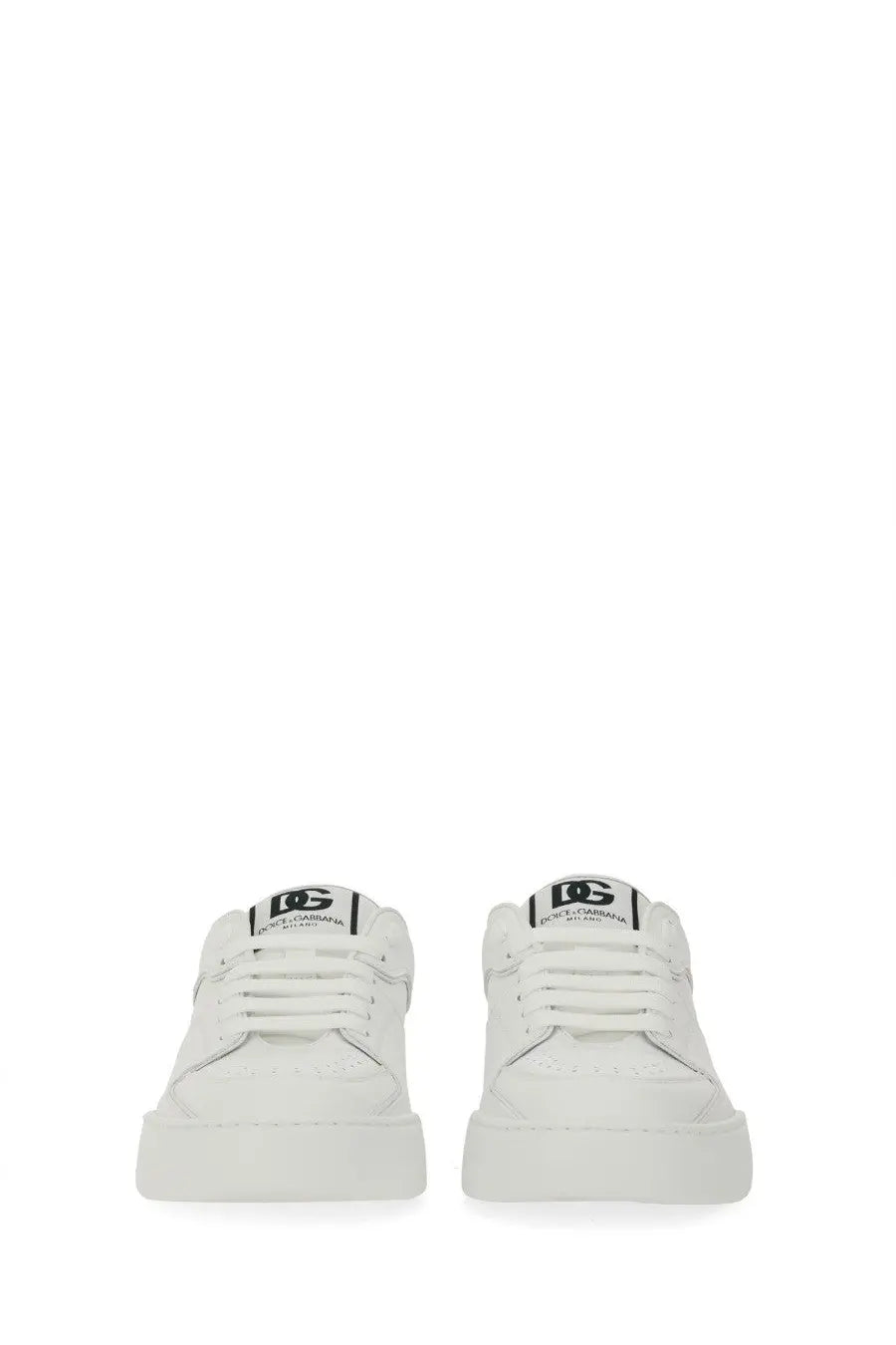 Dolce &amp; Gabbana men’s new roma sneaker white with clean minimalist design and subtle branding on the tongue