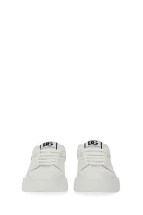 Dolce &amp; Gabbana men’s new roma sneaker white with clean minimalist design and subtle branding on the tongue