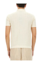 Dolce &amp; Gabbana Men's Perforated Cotton Knit Shirt White, view 3