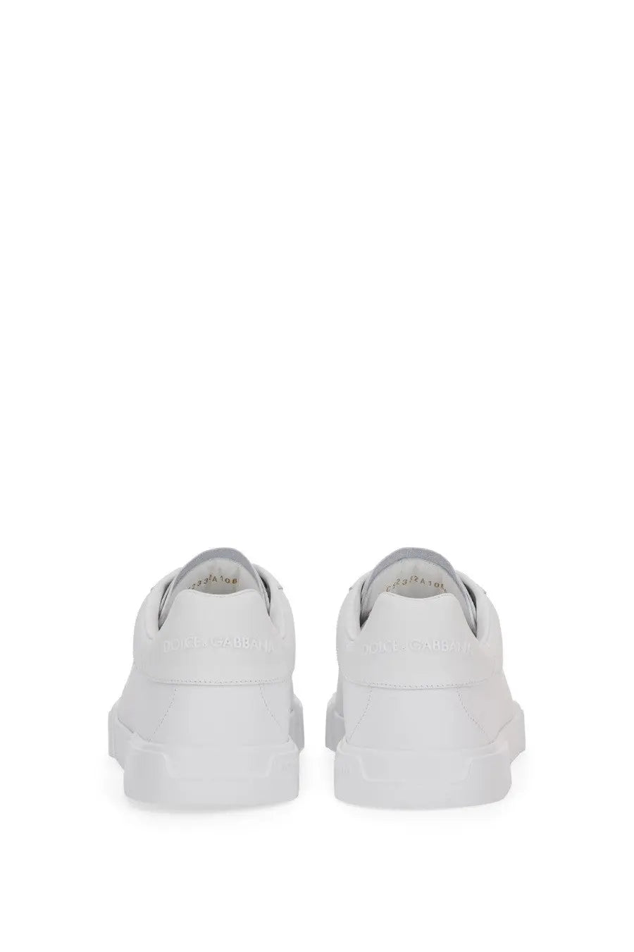 Dolce gabbana men’s portfino sneaker white leather with chunky sole and minimalist design