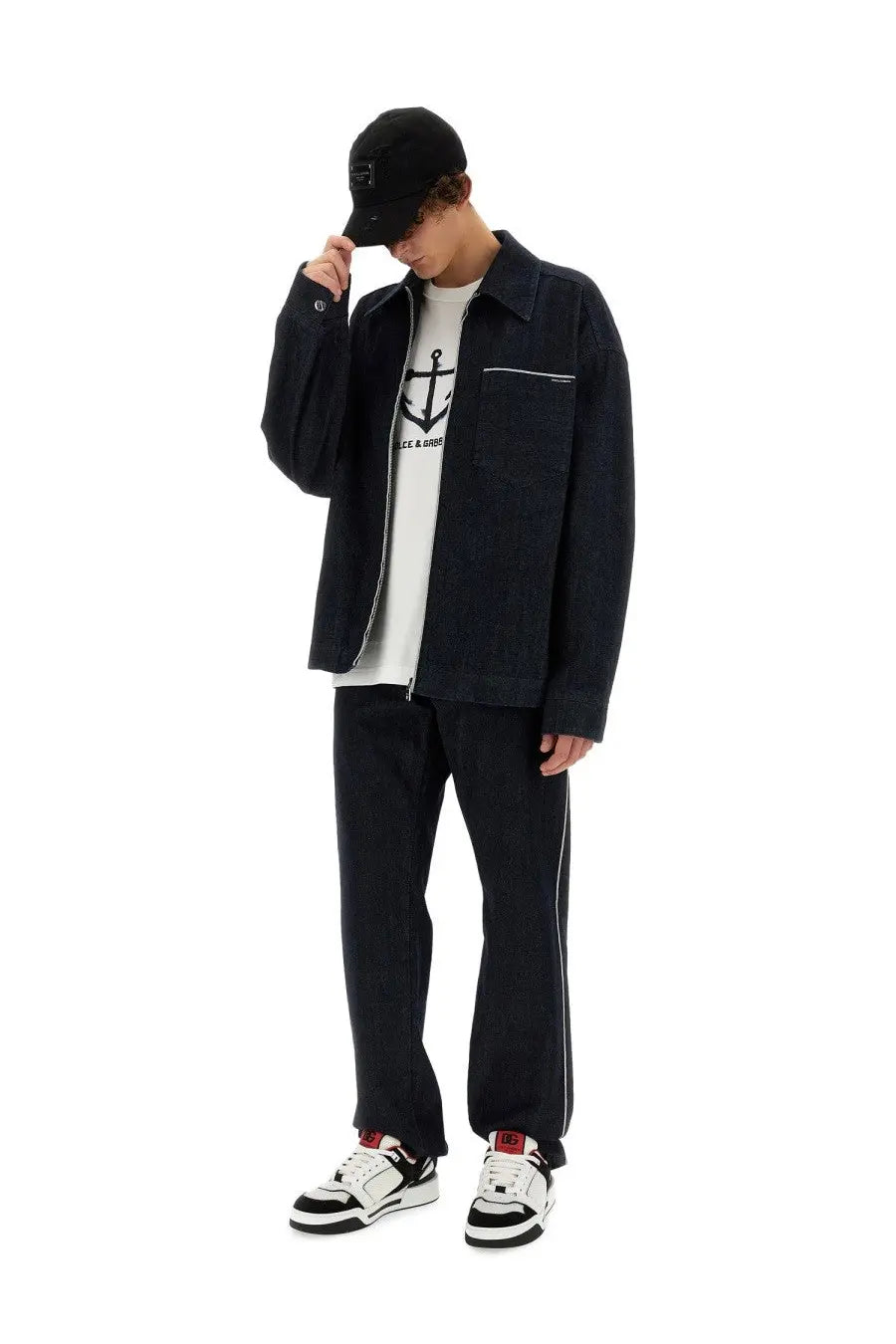 Dolce &amp; Gabbana Men's Selvedge Denim Blouson Blue, view 2