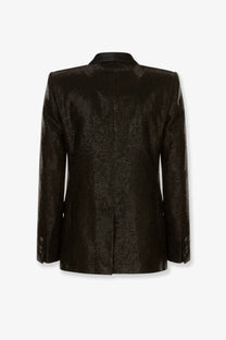 Dolce &amp; Gabbana men’s siciliatuxedo black blazer with textured fabric subtle shimmer and classic tailored fit