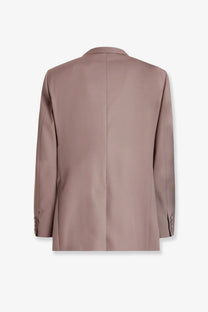 Dolce &amp; Gabbana men’s taormina sleek muted rose gold virgin wool blazer with tailored fit and button cuff detailing