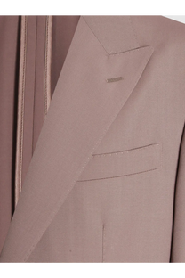 Dolce &amp; Gabbana men’s taormina tailored blazer in soft taupe virgin wool with fine texture and precise stitching
