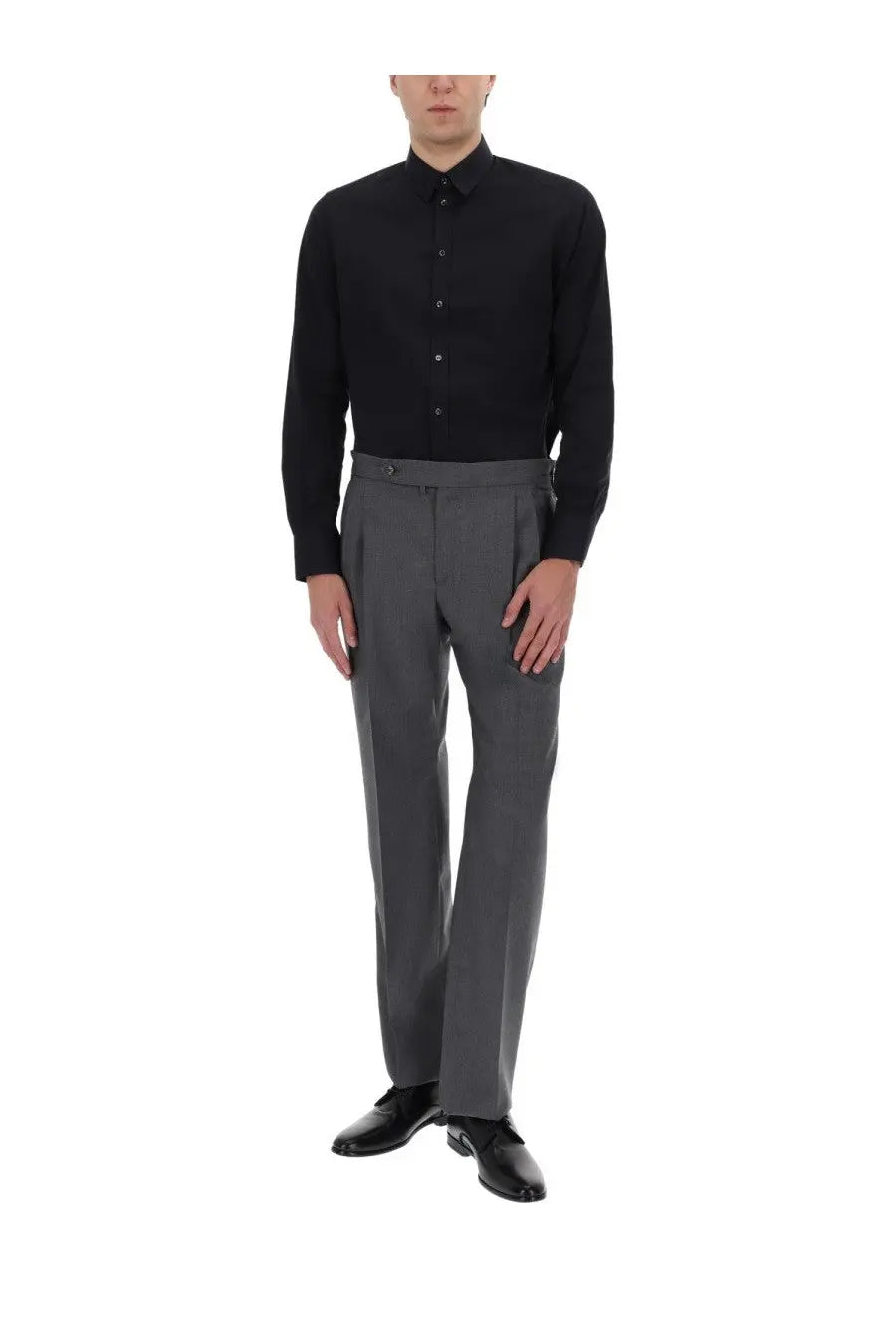Dolce &amp; Gabbana Men's Wool Canvas Pants Grey, view 2