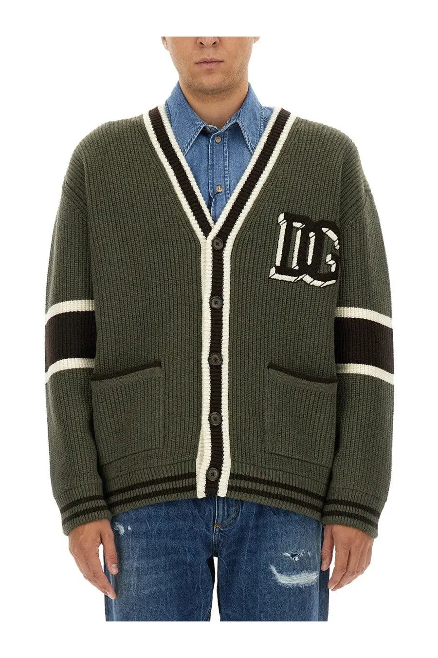 Dolce &amp; Gabbana Men's Wool Cardigan Green