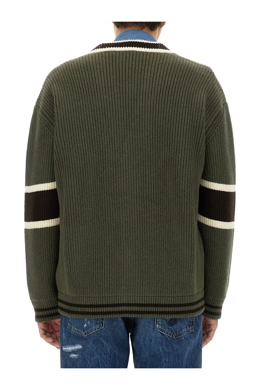 Dolce &amp; Gabbana Men's Wool Cardigan Green, view 3