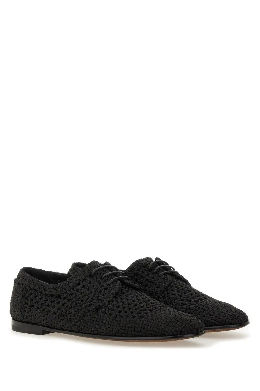 Dolce &amp; Gabbana Men's Woven Fabric Derby Shoe Black, view 2