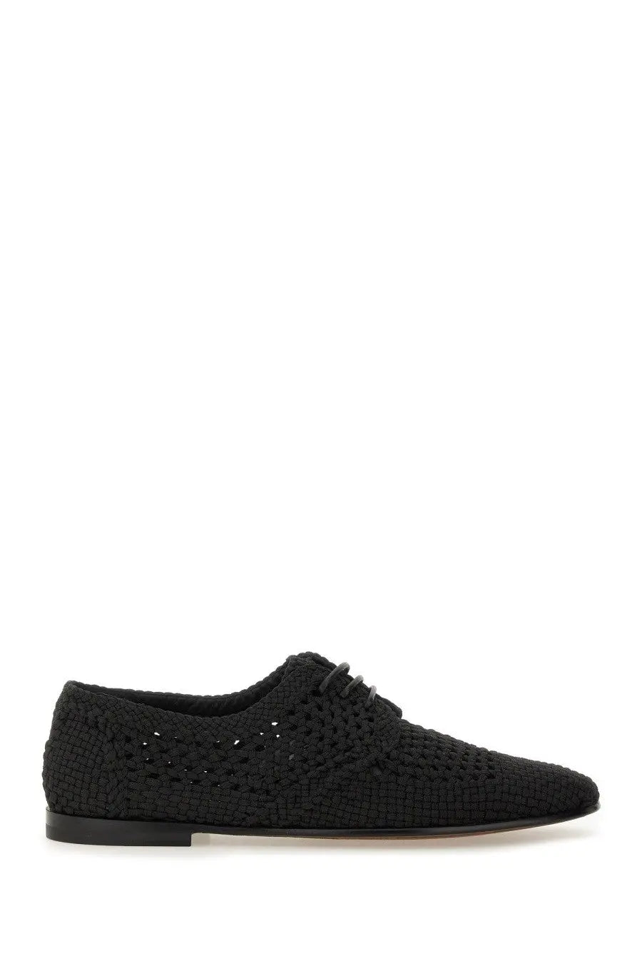 Dolce &amp; Gabbana Men's Woven Fabric Derby Shoe Black