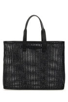 Dolce &amp; Gabbana Men's Woven Mesh Shopping Bag Black, view 2