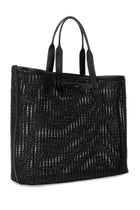 Dolce &amp; Gabbana Men's Woven Mesh Shopping Bag Black, view 3