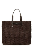 Dolce &amp; Gabbana Men's Woven Mesh Shopping Bag Brown