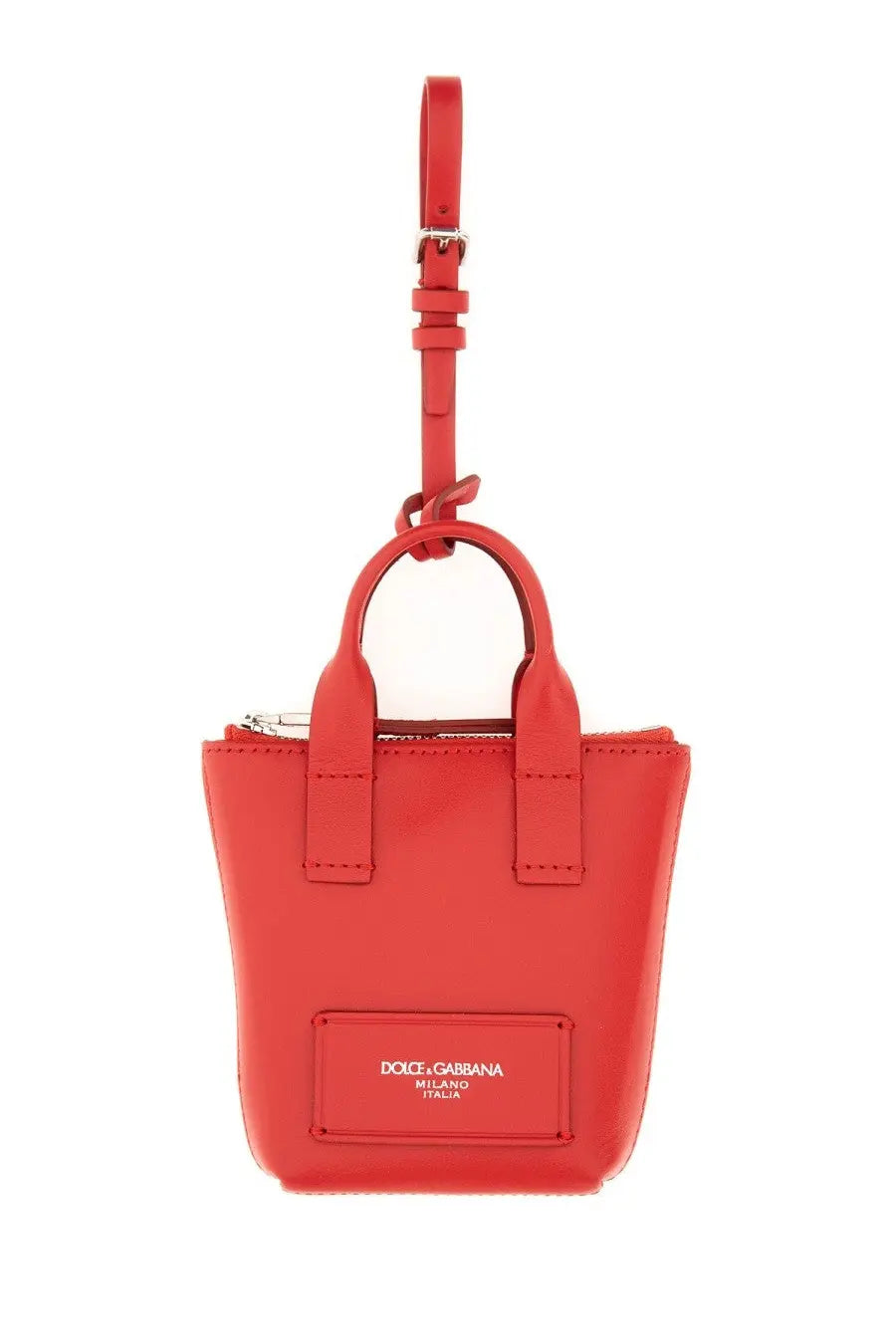 Dolce &amp; Gabbana Unisex Leather Minibag Charm Red