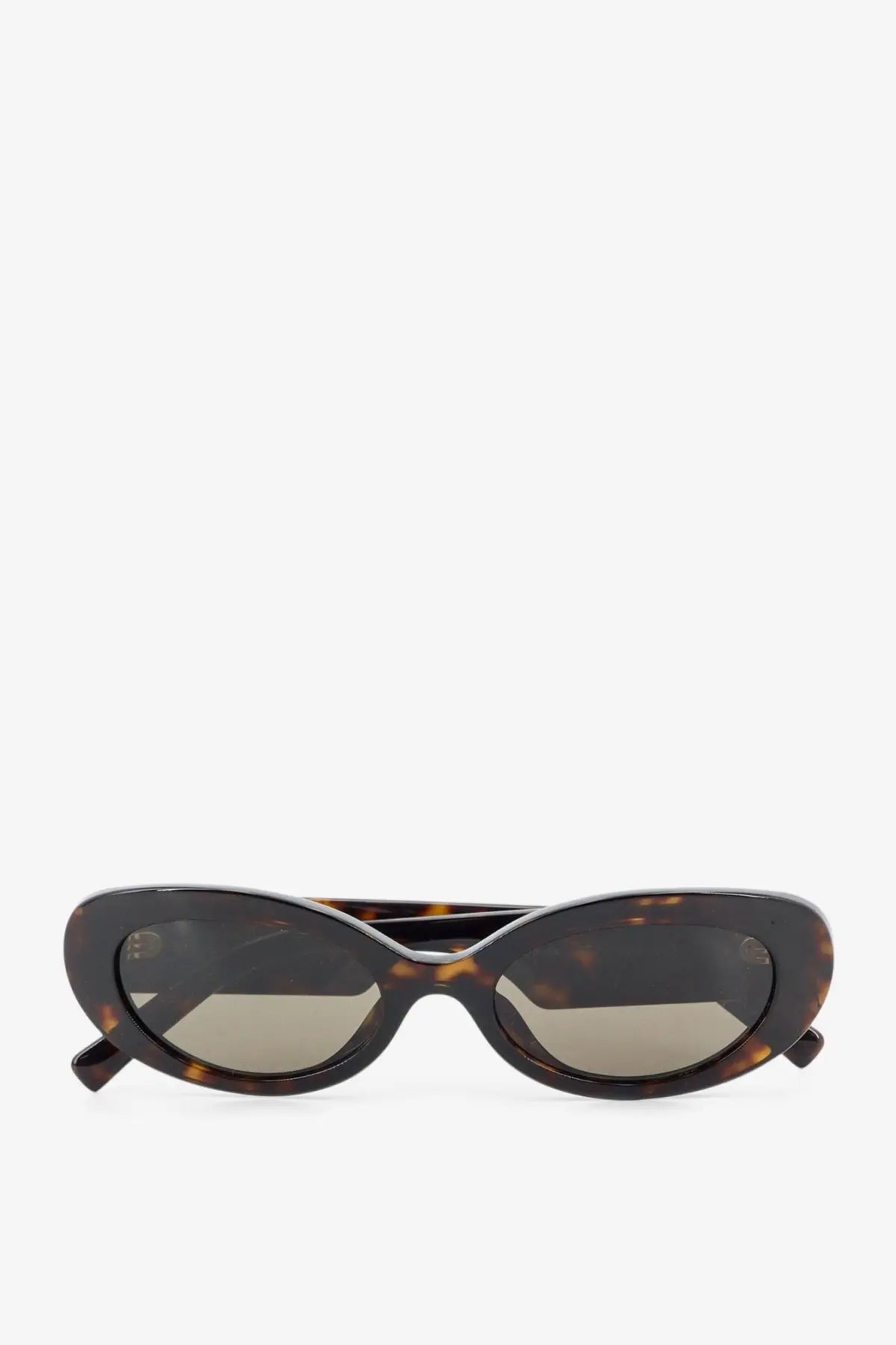 Dolce and Gabbana womens tortoiseshell acetate cat-eye sunglasses with dark gradient lenses in brown