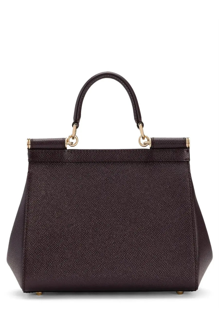 Dolce &amp; Gabbana women’s borsa mano Sicily medium red leather handbag with gold-tone hardware and structured design