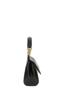 Dolce &amp; Gabbana women’s borsa Sicily small black leather handbag with gold-tone hardware and structured minimalist design