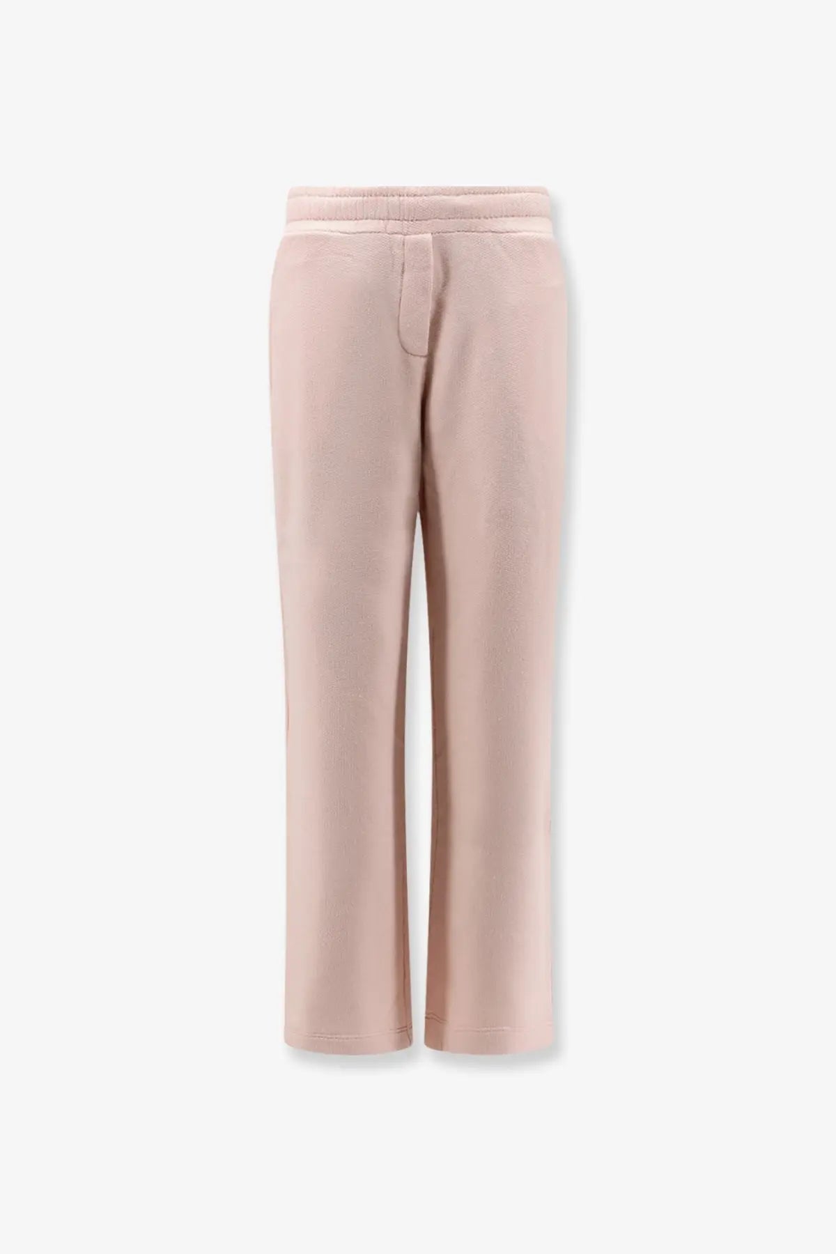 Soft blush pink wide-leg cotton sweatpants with comfortable elastic waistband by dolce &amp; gabbana