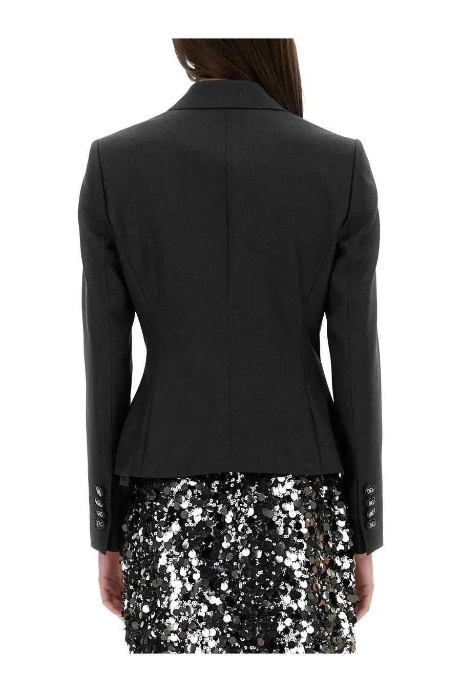 Dolce &amp; Gabbana Women's Dolce Double Breasted Jacket Grey, view 3