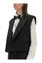 Dolce &amp; Gabbana Women's Double Breasted Sleeveless Jacket Black, view 4