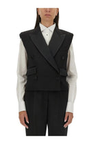 Dolce &amp; Gabbana Women's Double Breasted Sleeveless Jacket Black