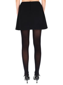 Dolce &amp; Gabbana Women's Double Crepe Basque Skirt Black, view 4