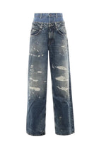 Dolce &amp; Gabbana Women's Double Layer Denim Jeans Blue