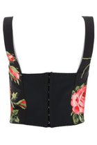 Dolce &amp; Gabbana Women's Floral Print Bustier Top Black, view 3