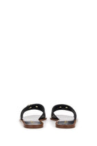 Dolce &amp; Gabbana Women's Leather Slide Sandal Black, view 3