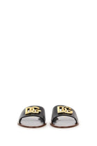 Dolce &amp; Gabbana Women's Leather Slide Sandal Black, view 4