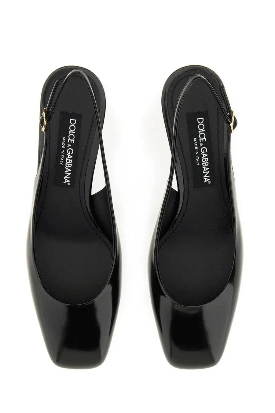 Dolce &amp; Gabbana Women's Patent Leather Slingback Black, view 5
