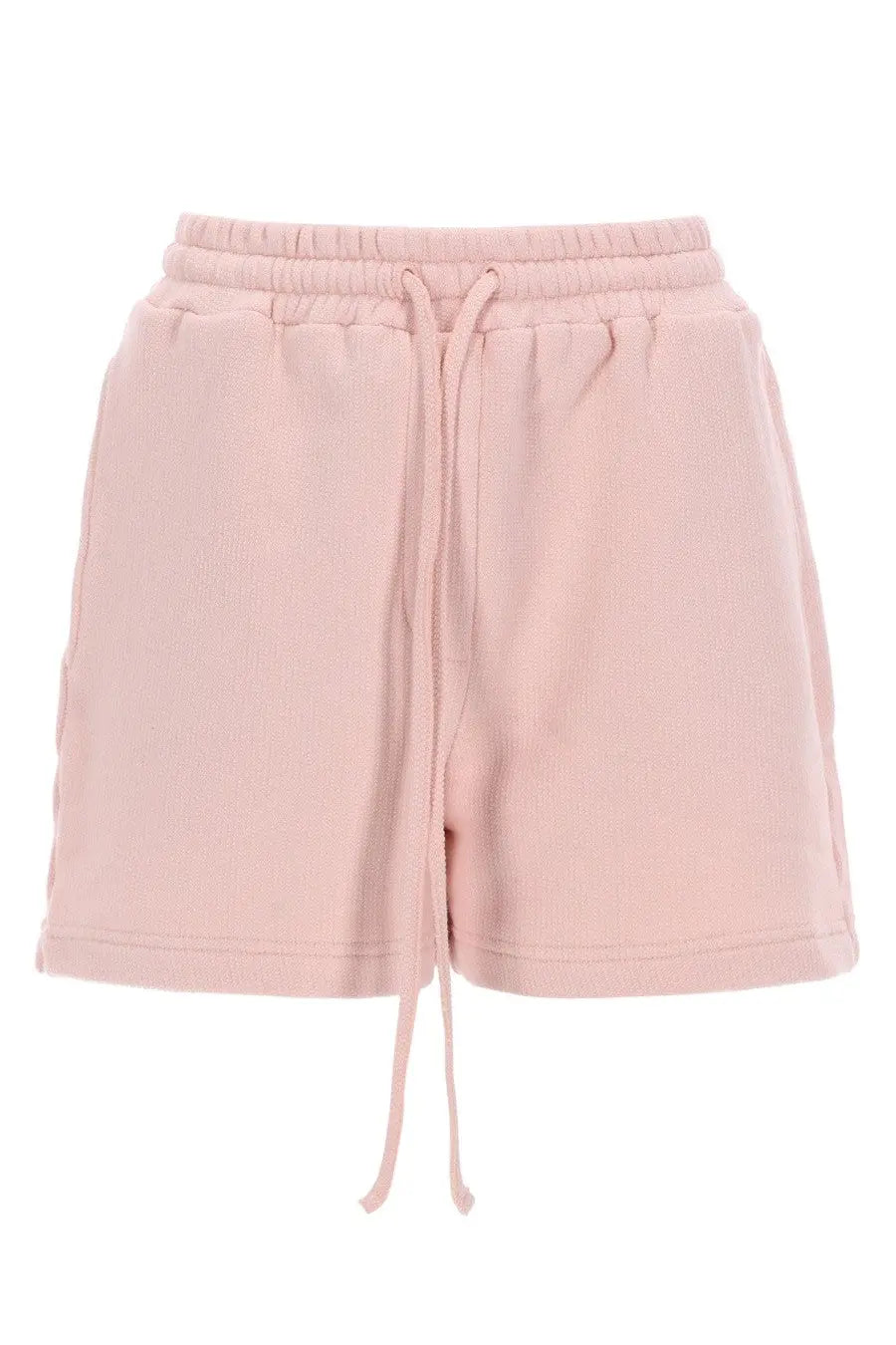 Soft pink dolce &amp; gabbana women’s sweatshorts with elastic waistband and matching drawstring for casual wear