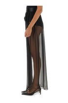 Dolce &amp; Gabbana Women's Silk Chiffon Long Skirt Black, view 4