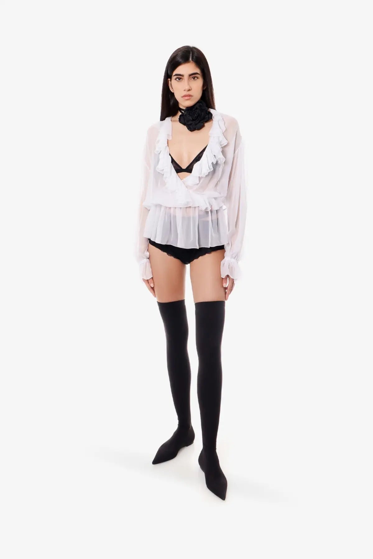 Dolce &amp; Gabbana Women's Silk Shirt White, view 2