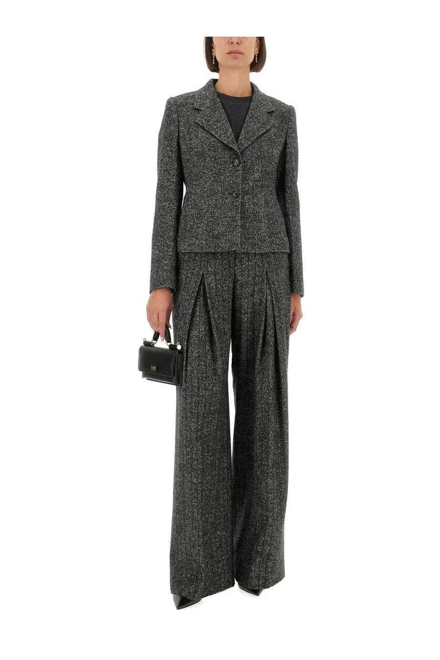 Dolce &amp; Gabbana Women's Striped Wool Pants Grey, view 2
