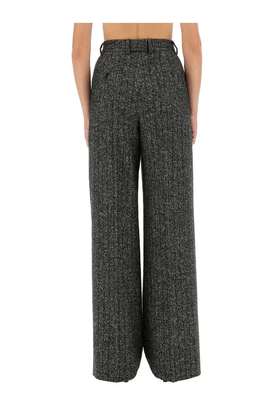 Dolce &amp; Gabbana Women's Striped Wool Pants Grey, view 3