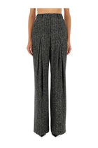 Dolce &amp; Gabbana Women's Striped Wool Pants Grey