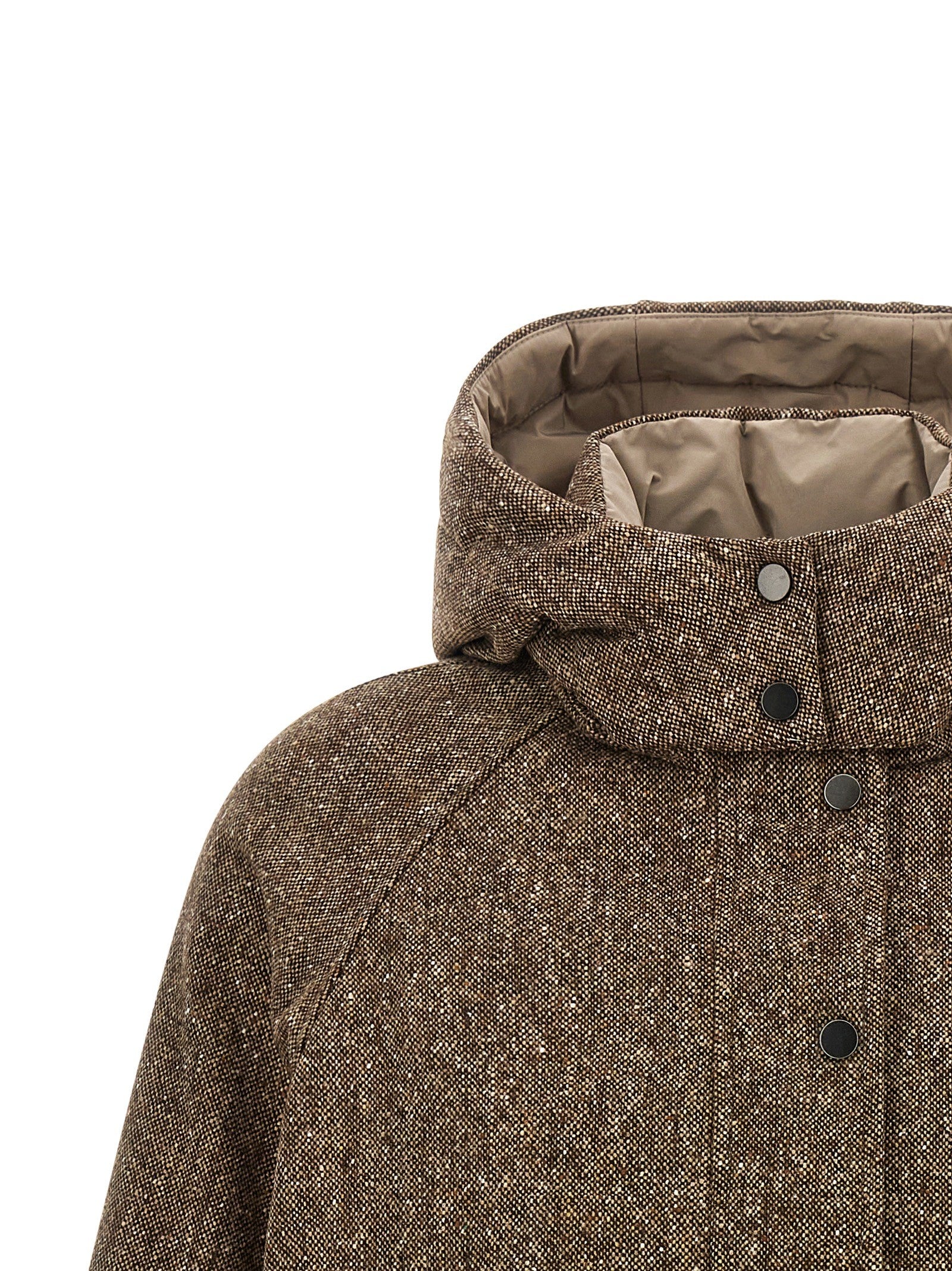 Brunello Cucinelli Women's Mélange Virgin Wool Blend Jacket Brown