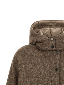 Brunello Cucinelli Women's Mélange Virgin Wool Blend Jacket Brown