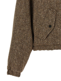 Brunello Cucinelli Women's Mélange Virgin Wool Blend Jacket Brown