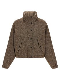 Brunello Cucinelli Women's Mélange Virgin Wool Blend Jacket Brown
