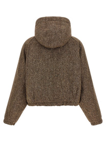 Brunello Cucinelli Women's Mélange Virgin Wool Blend Jacket Brown