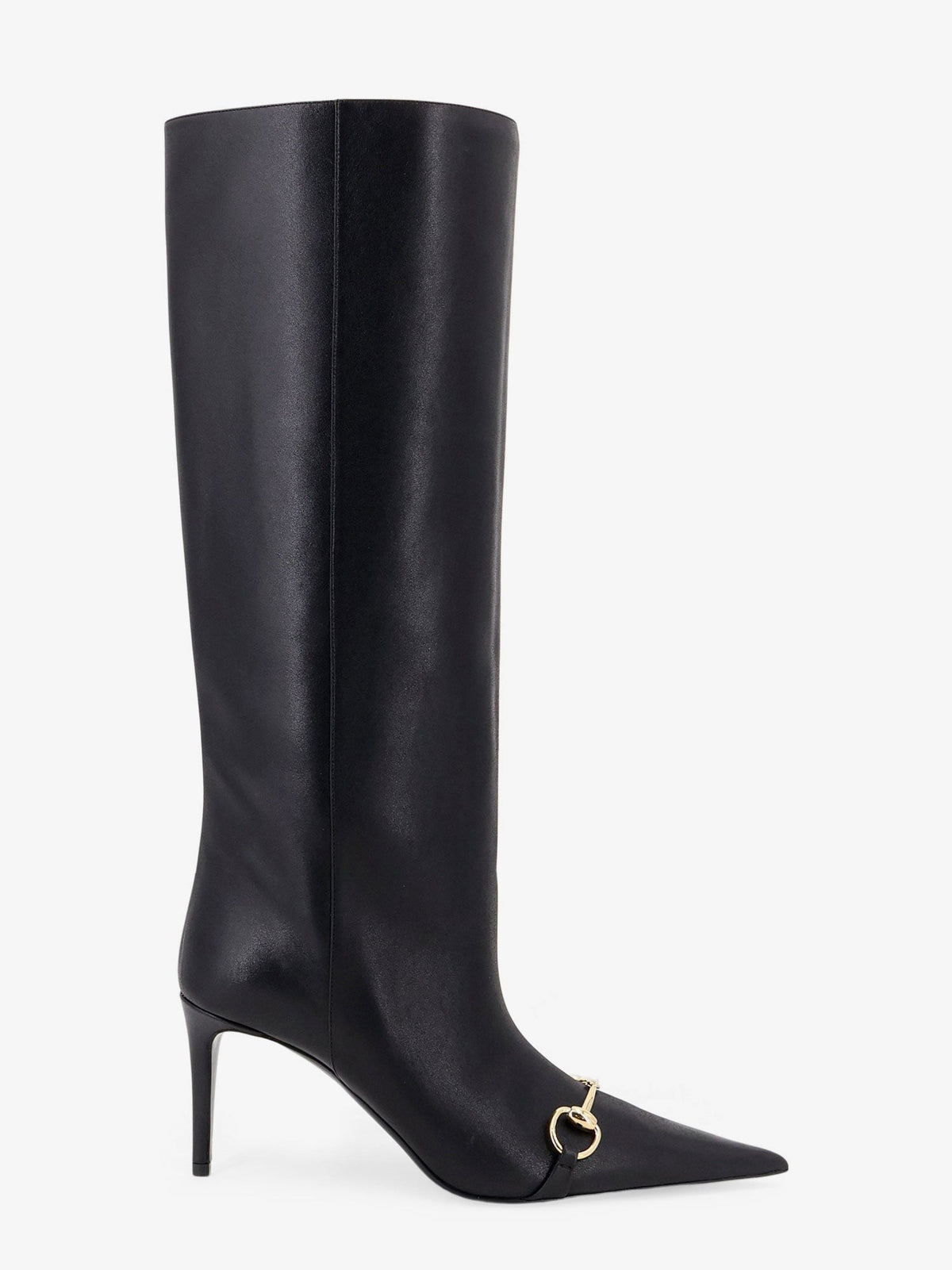 Gucci Women's Donna Slip on Leather Boots Black